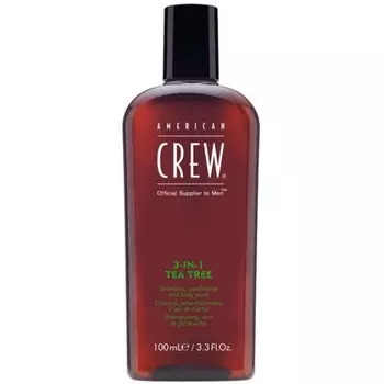 American Crew Tea Tree 3-in-1 Средство 3 в 1 Шампунь, Кондиционер и Гель для душа Чайное дерево 100мл