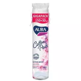 AURA Ватные диски 180шт