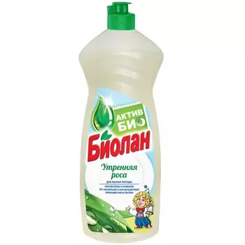 Биолан Жидкость для мытья посуды Актив Био Утренняя роса 900мл