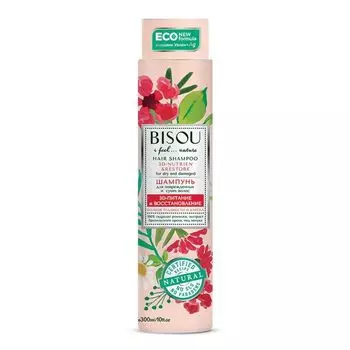 Bisou MonoLove Шампунь 3D Питание и восстановление для поврежденных и сухих волос 300мл