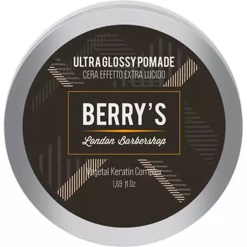 Brelil Моделирующая паста (помада) для волос с ультраблеском berry's glossy pomade 50мл