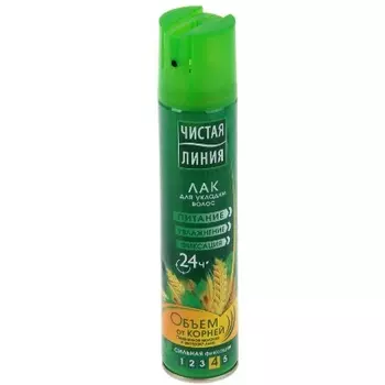 Чистая Линия Лак для укладки волос Объем от корней 200мл
