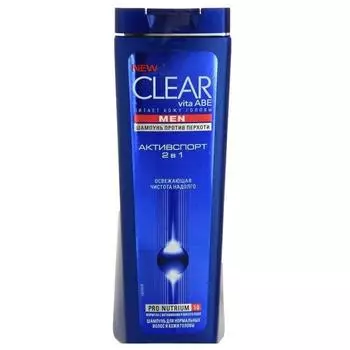Clear vita ABE Шампунь 2в1 для мужчин против перхоти АктивСпорт 200мл