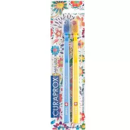 Curaprox щетки зубные ультрамягкие набор CS5460/2 Duo Hawaii4 N2 голубая/желтая