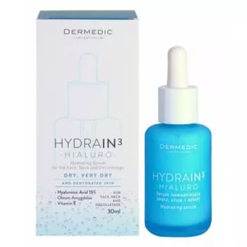 Dermedic Hydrain3 Hialuro Сыворотка увлажняющая для лица, шеи и декольте 30г