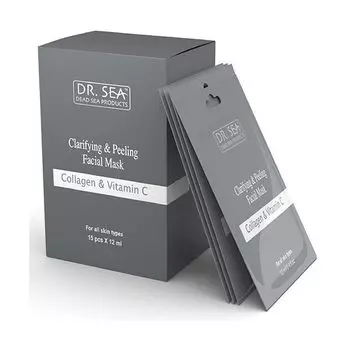 Dr.Sea Осветляющая маска-пилинг для лица с коллагеном и витамином С 12мл