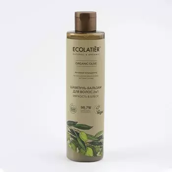 Ecolatier GREEN Шампунь-бальзам для волос 2в1 Мягкость и блеск Олива 350мл