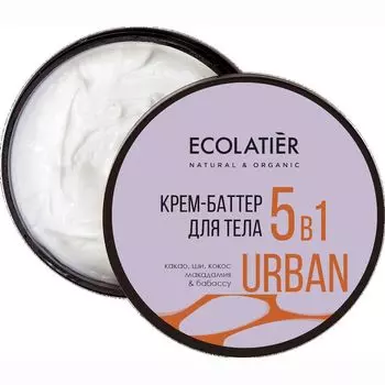 Ecolatier Urban Крем-баттер для тела 5 в 1 какао ши кокос макадамия бабассу 380 мл
