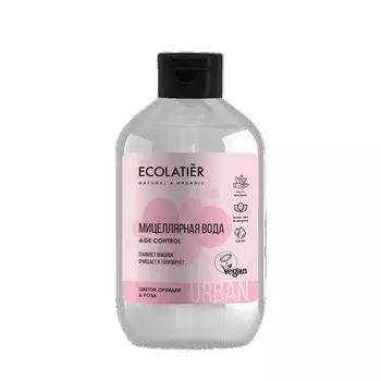 Ecolatier Urban Мицеллярная вода для снятия макияжа цветок орхидеи и роза 400 мл