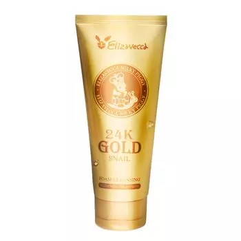 Elizavecca Пенка для умывания МУЦИН УЛИТКИ И ЗОЛОТО 24K Gold Snail Cleansing Foam 180 мл