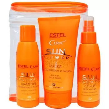 Estel Curex Sunflower набор косметический дорожный шампунь, маска, спрей