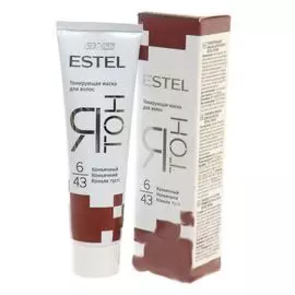 Estel ятон тонирующая маска для волос тон 6/43 коньячный 60мл