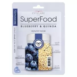 Estelare Superfood тканевая маска для лица Черника и Киноа 25 г