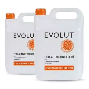 Evolut гель для рук антисептический с наночастицами серебра 5000мл