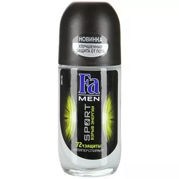 Фа/Fa MEN Дезодорант-антиперспирант роликовый Sport Двойное действие Взрыв энергии 50мл