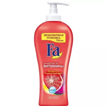 Fa Гель для душа Энергия&amp;Витамины Розовый грейпфрут экономичный формат 750мл