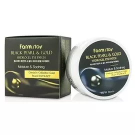 FarmStay Гидрогелевые патчи для глаз с золотом и черным жемчугом 60шт