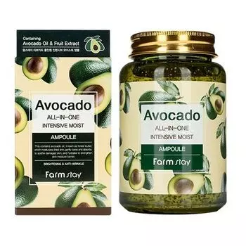 FarmStay Многофункциональная ампульная сыворотка с экстрактом авокадо 250мл
