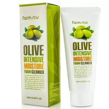 FarmStay Пенка очищающая с экстрактом оливы увлажняющая 100мл