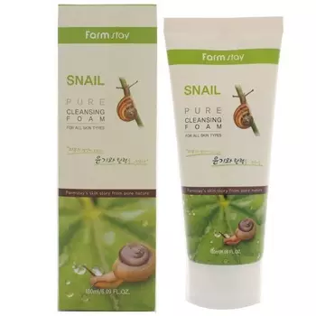 FarmStay Пенка очищающая с экстрактом улитки 180мл