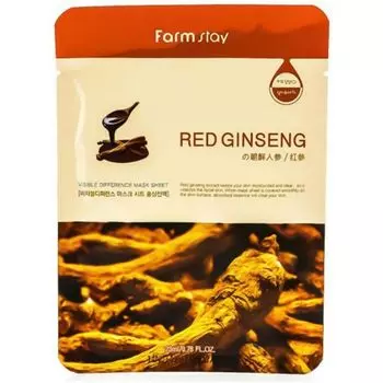FarmStay Тканевая маска для лица с экстрактом красного женьшеня 23 мл