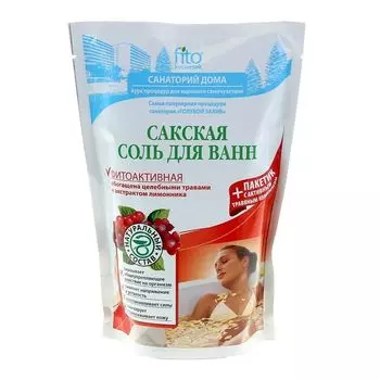Фитокосметик Санаторий дома соль для ванн Сакская фитоактивная 500г