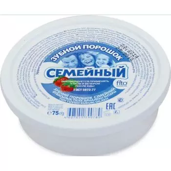 Фитокосметик Зубной порошок Семейный 75г