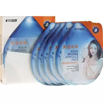 Frienvita Ампульная маска-крем Aqua Sponge Oily для жирной кожи с гиалуроновой кислотой и экстрактом белой ивы для лица 28г N5