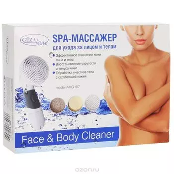 Gezatone массажер для ухода за лицом и телом 4 насадки AMG107