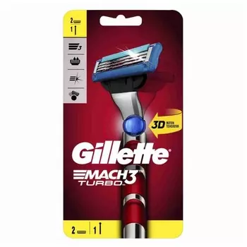 Gillette Mach3 Turbo станок +2 сменные кассеты