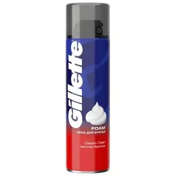 Gillette пена для бритья Classic Clean Чистое бритье 250мл