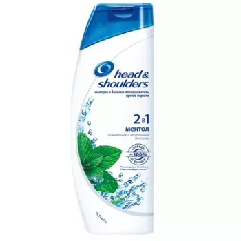 Head&amp;Shoulders Шампунь и бальзам против перхоти 2в1 Ментол освежающий 400мл