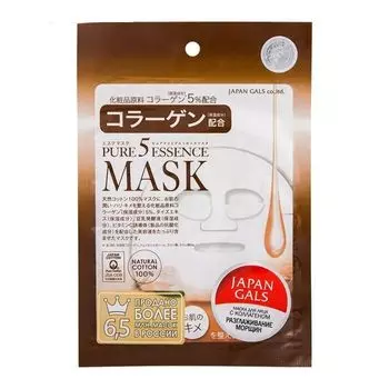 Japan Gals Маска с коллагеном Pure 5 Essential 1 шт