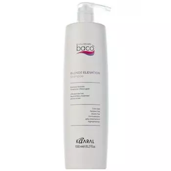 Kaaral Baco blonde elevation shampoo Шампунь дающий блеск волосам и тонирующий седые волосы 1000мл