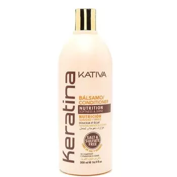 Kativa Keratina укрепляющий бальзам-кондиционер с кератином для всех типов волос 500мл