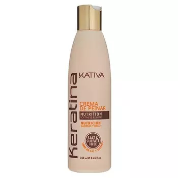 Kativa Keratina укрепляющий крем для укладки с кератином для всех типов волос 250мл