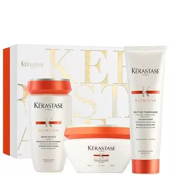 Kerastase Набор Нутритив: шампунь-ванна Сатин 1 + Молочко + Нектар Термик