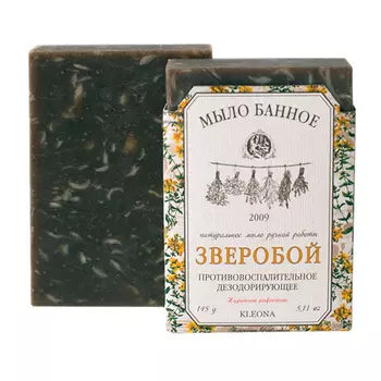 Kleona Мыло твердое Зверобой, противовоспалительное 145 г