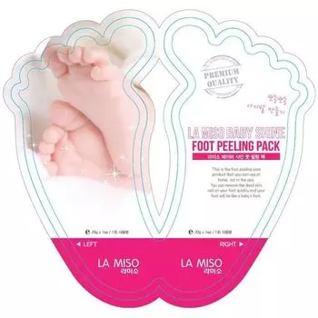 La Miso Baby Shine носки пилинг для ног 40гр