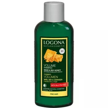 Logona Шампунь для объема с Пивом и Медом, мини 75мл