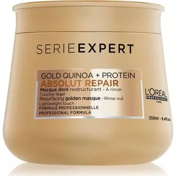Loreal Absolut Repair Gold Quinoa + Protein Маска с золотой текстурой для восстановления поврежденных волос 250мл