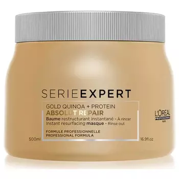Loreal Absolut Repair Gold Quinoa + Protein Маска с кремовой текстурой для восстановления поврежденных волос 500мл