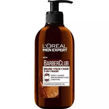Loreal Men Expert Барбер Клаб Очищающий гель 3в1 200мл