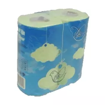 Lotti Бумага туалетная 2 слоя 4шт зеленая