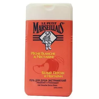 Маленький марселец гель для душа Белый персик и Нектарин 650мл