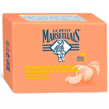 Маленький марселец Мыло экстрамягкое Белый персик и Нектарин 90 г