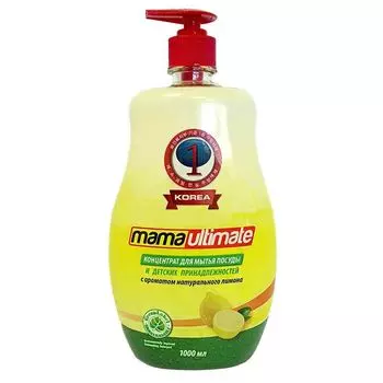 Mama Ultimate Лимон Концентрат для мытья посуды 1000мл флакон