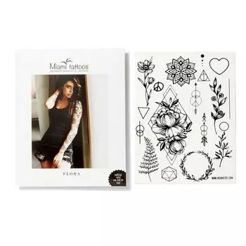 Miami Tattoos Переводные тату Flora by SashaTattooing Studio Black Tattoo