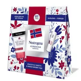 Neutrogena норвежская формула Крем для рук без запаха 50мл+Бальзам-помада 4,8г