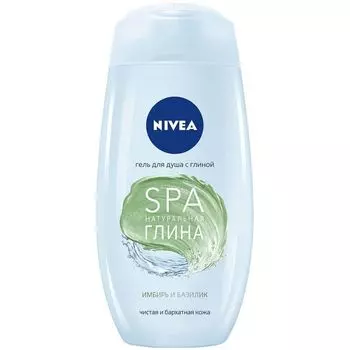 Nivea гель-уход СПА для душа Глина Имбирь Базилик 250мл
